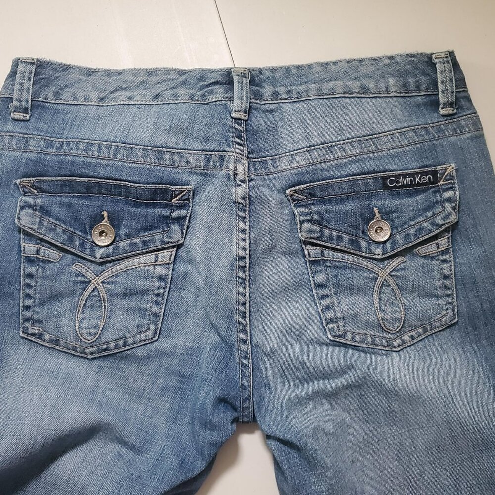 Calvin Klein bootcut jeans Y2K with Flap Pockets Sz 10 womens- shipping incl - Picture 2 of 16